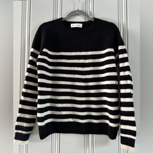 Mott & Bow Cambridge cashmere raglan crew striped sweater